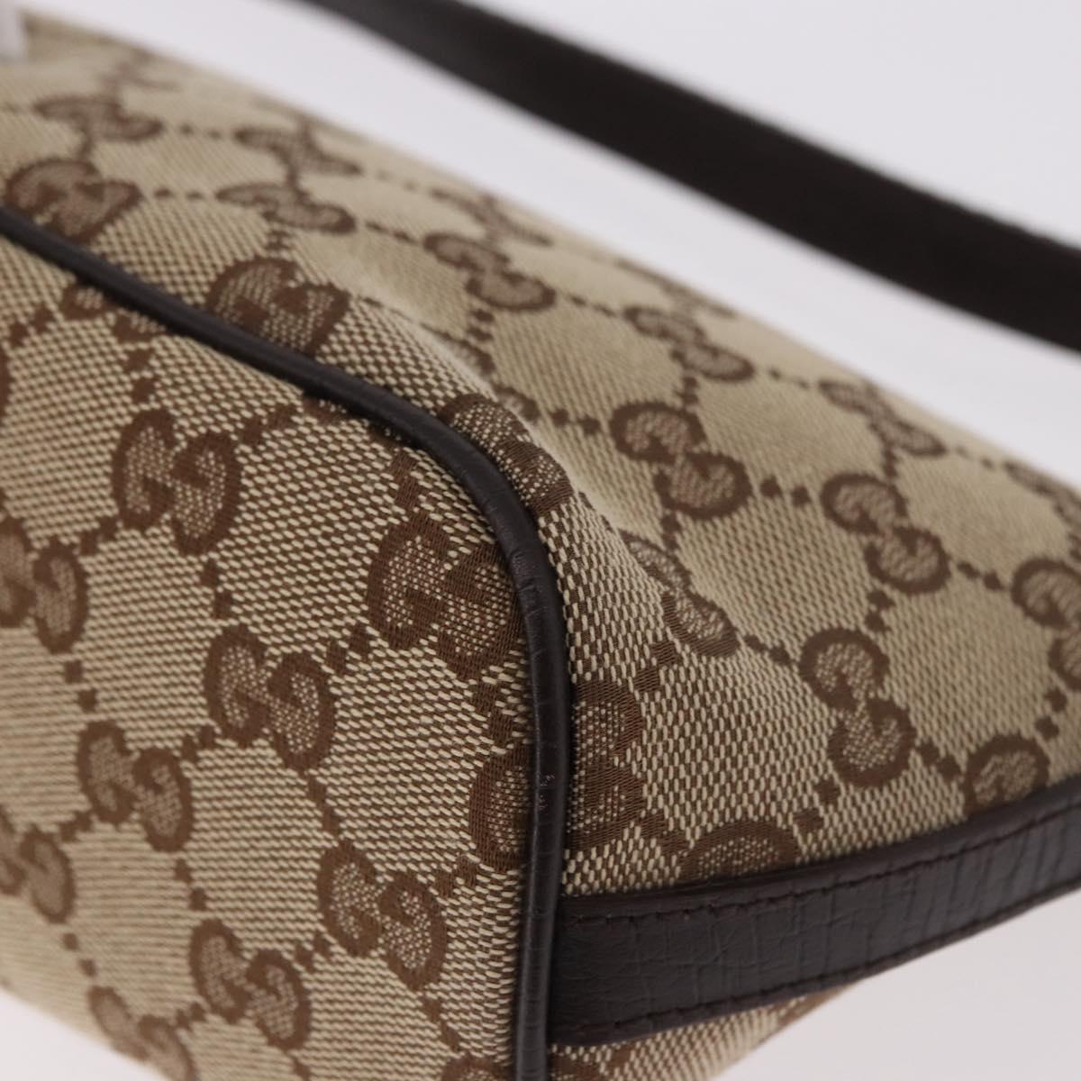 GUCCI GG Canvas Sherry Line Hand Bag Beige Gold 141809 Auth yk20448SAV