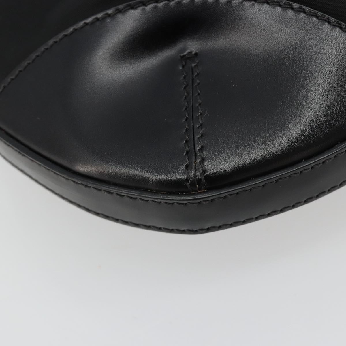 PRADA Shoulder Bag Nylon Black Silver Auth yk20451SAM