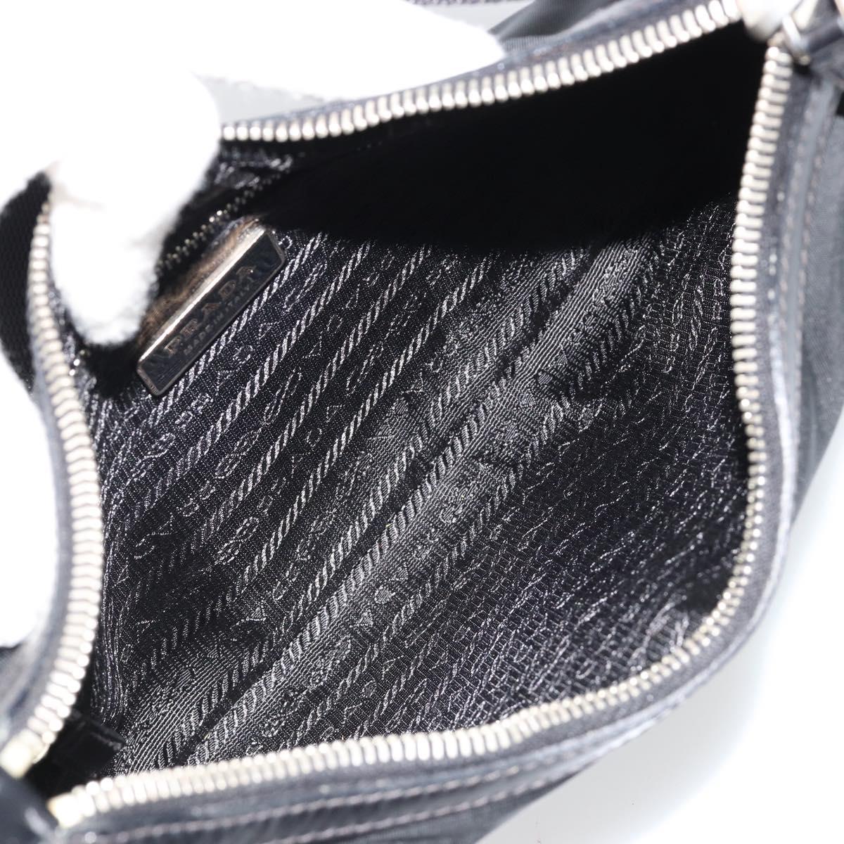 PRADA Shoulder Bag Nylon Black Silver Auth yk20451SAM
