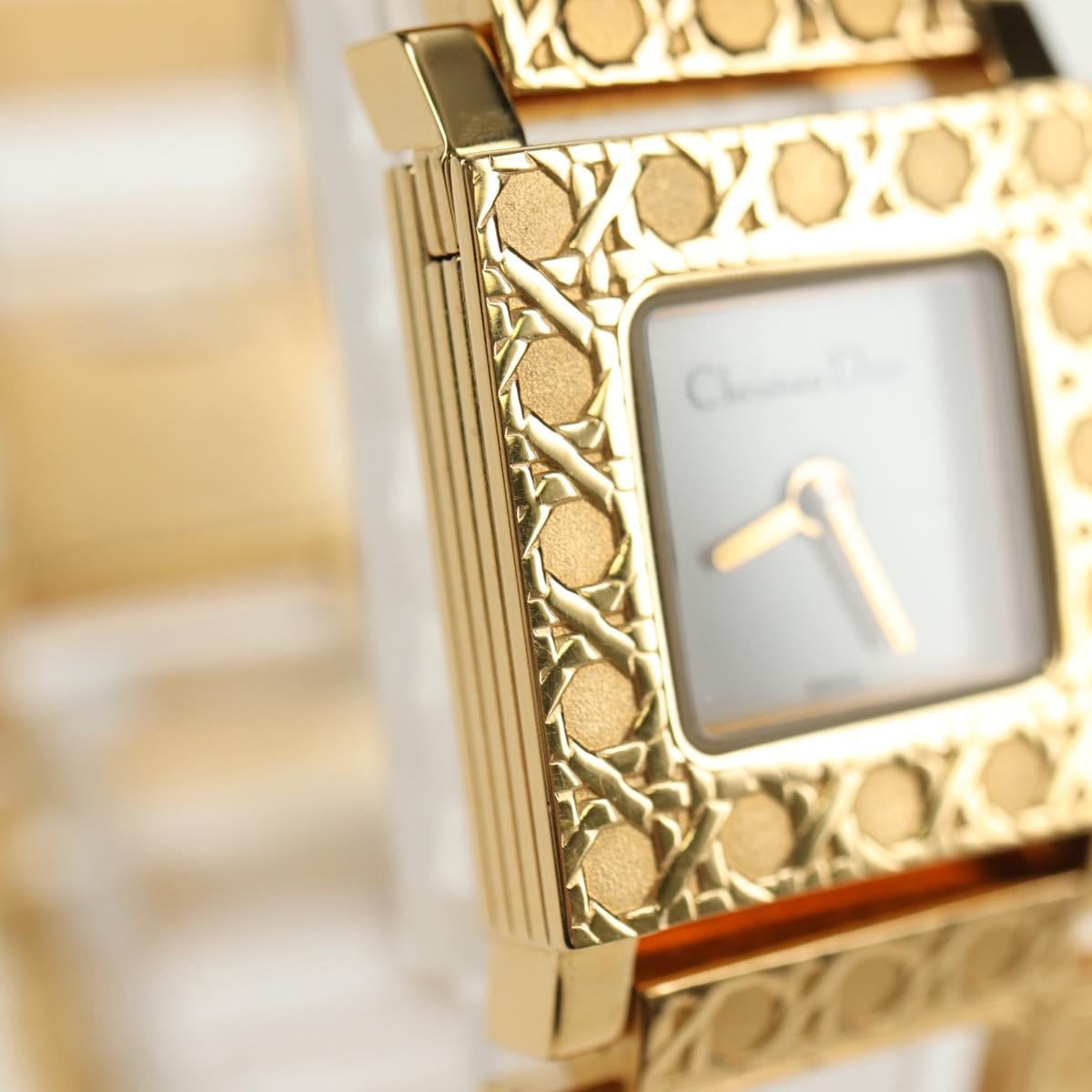 Christian Dior La Parisienne Watches metal Gold Auth yk20475M