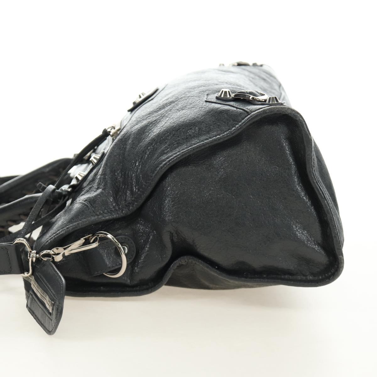 BALENCIAGA The City Hand Bag Leather 2way Gray Silver 115748 Auth yk20478SAM