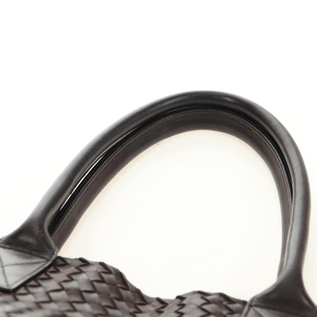 BOTTEGA VENETA INTRECCIATO Cabas PM Bag Leather Brown 141498 Auth yk20479SAV
