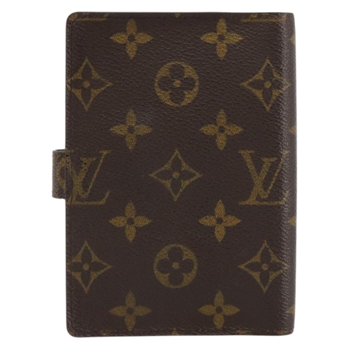 LOUIS VUITTON Monogram Agenda PM Day Planner Cover R20005 LV Auth yk20482