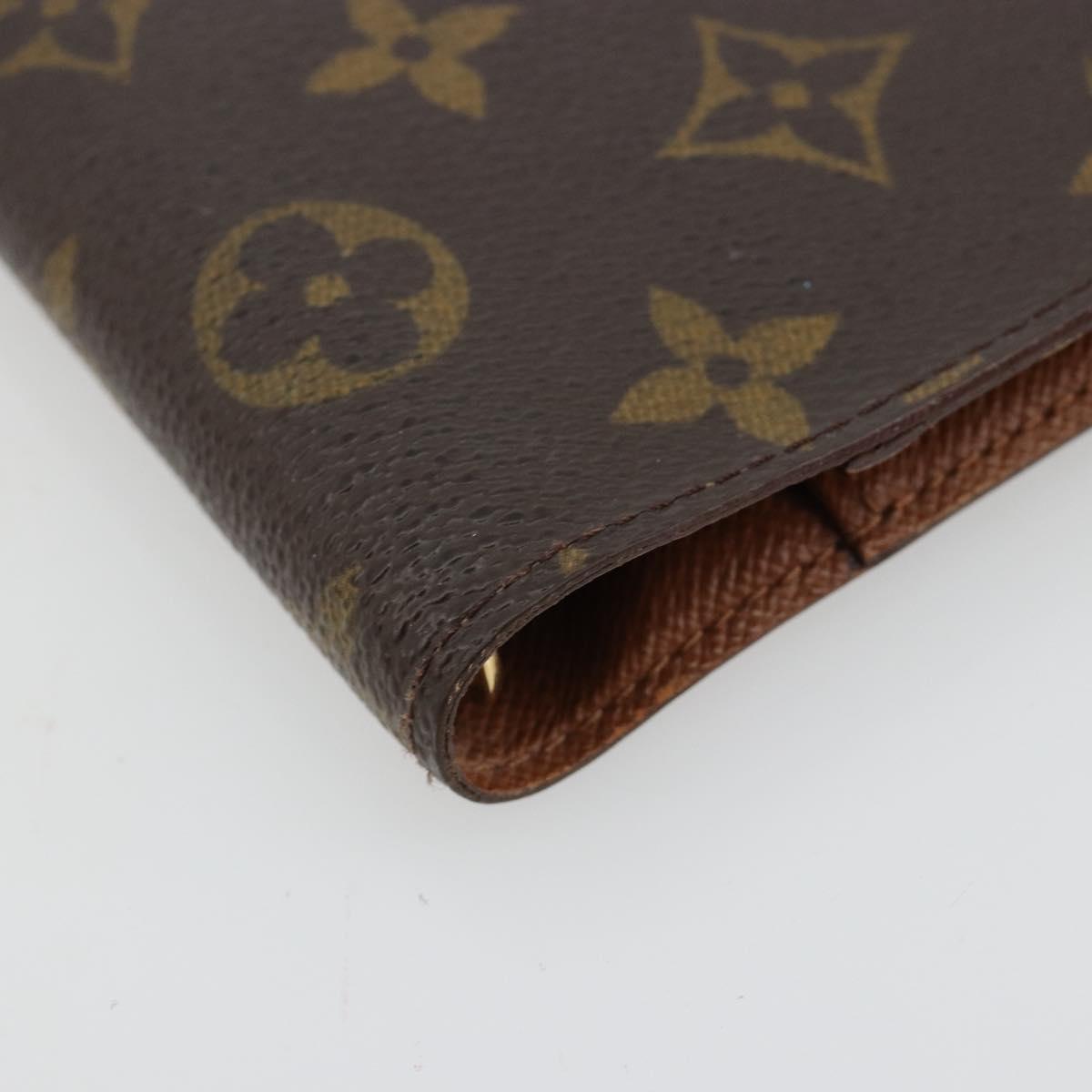 LOUIS VUITTON Monogram Agenda PM Day Planner Cover R20005 LV Auth yk20482
