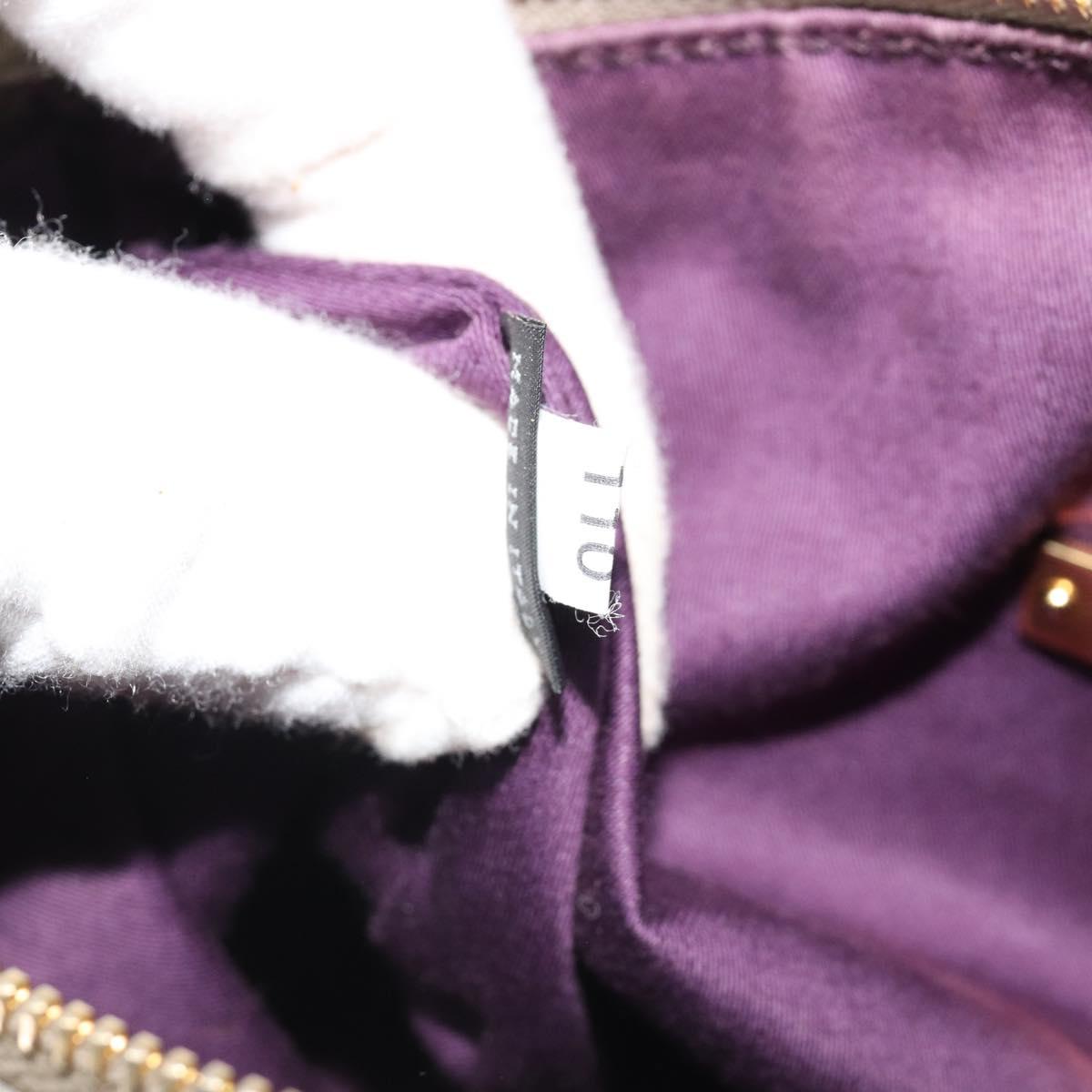 Miu Miu Hand Bag Leather Gray Gold Auth yk20498A