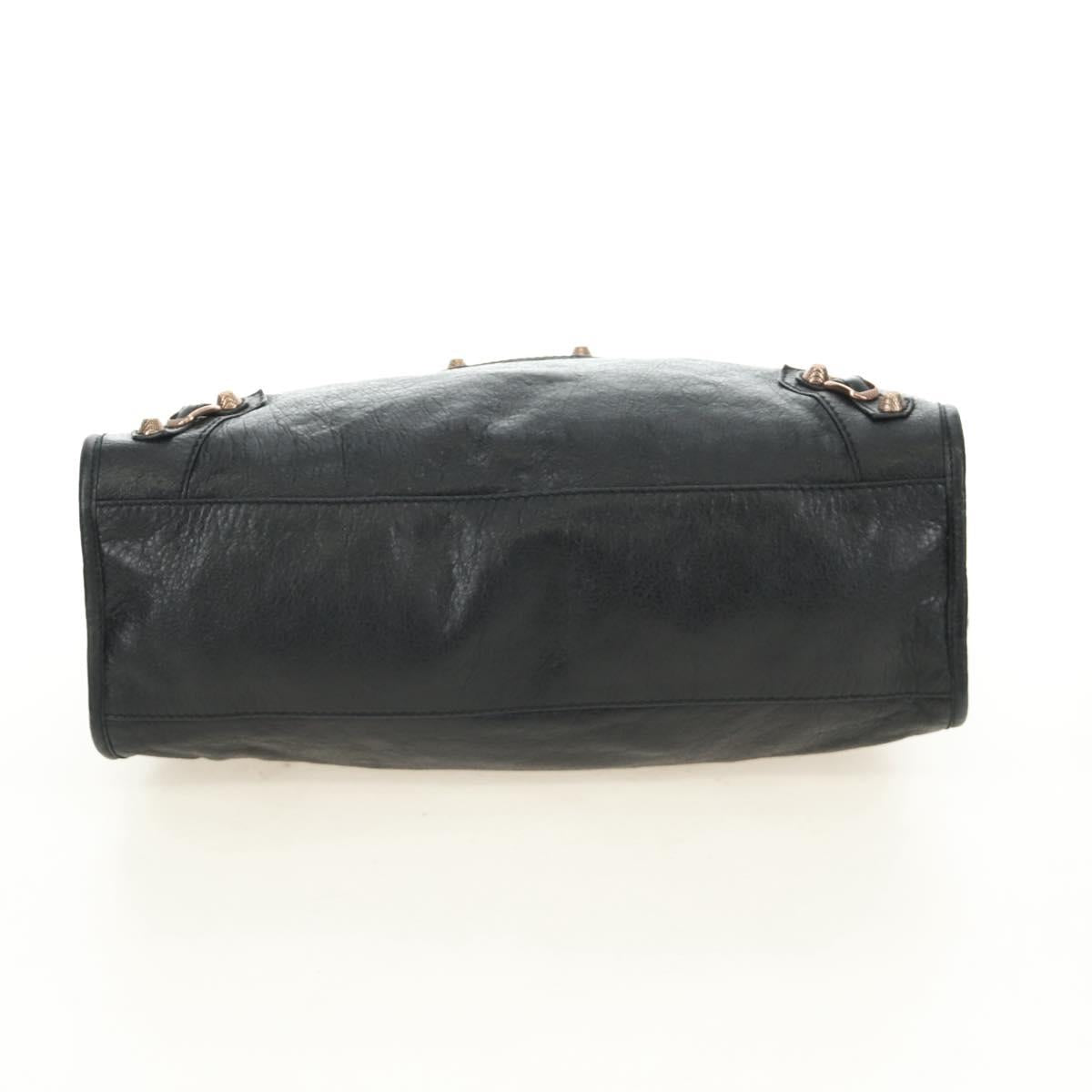 BALENCIAGA The Giant City Bag Leather 2way Black Gold 281770 Auth yk20502SAM