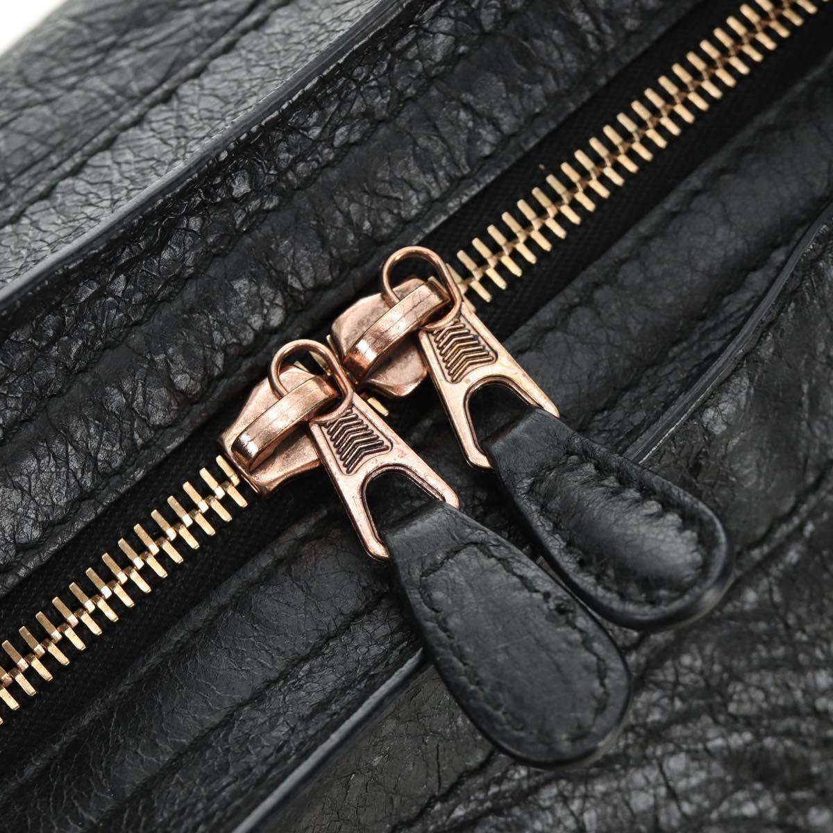 BALENCIAGA The Giant City Bag Leather 2way Black Gold 281770 Auth yk20502SAM