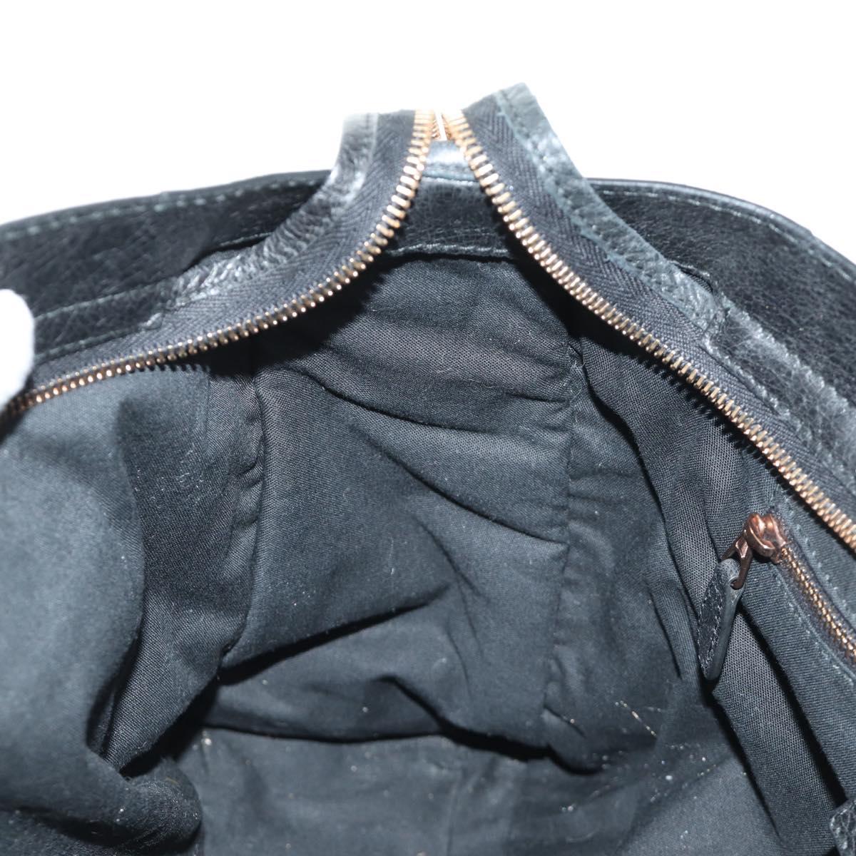 BALENCIAGA The Giant City Bag Leather 2way Black Gold 281770 Auth yk20502SAM