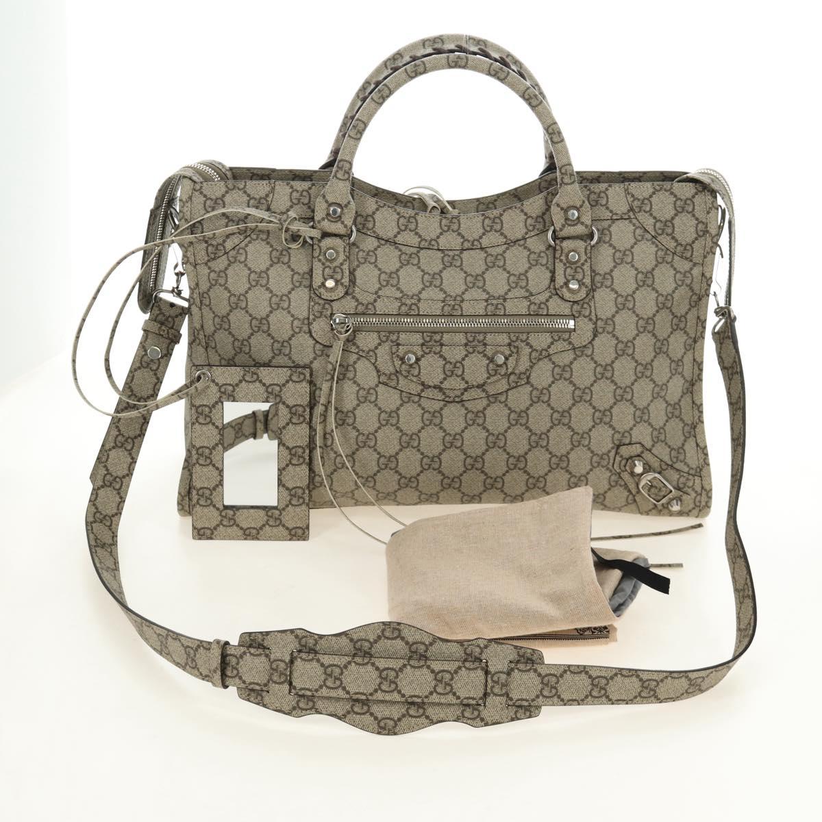 GUCCI GG Supreme Gucci The Hacker Project Balenciaga PVC 681695 Auth yk20509SM