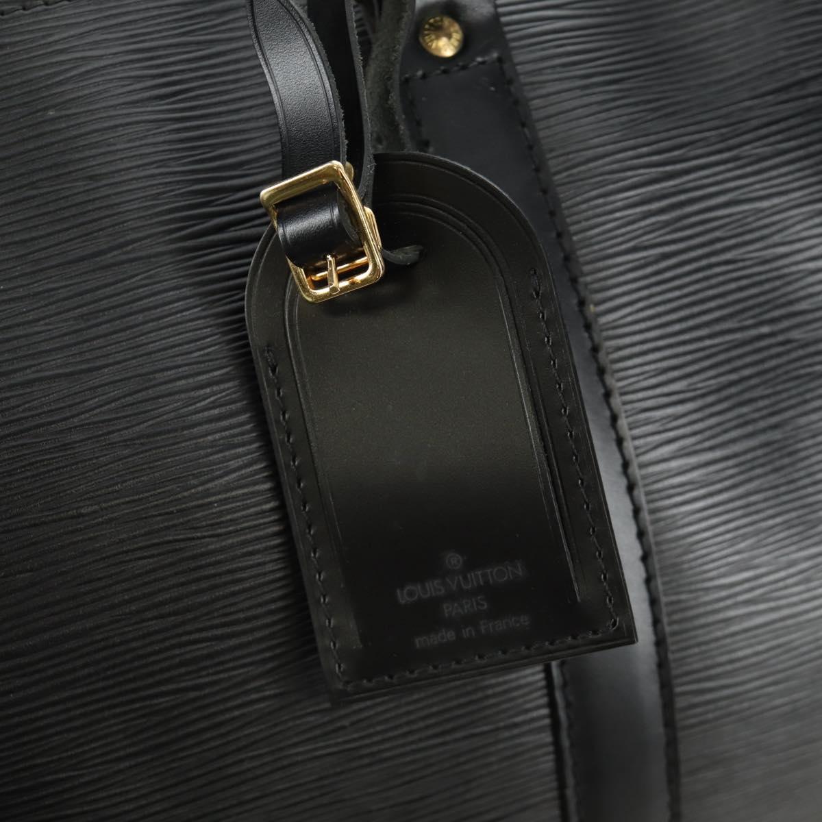 LOUIS VUITTON Epi Keepall 55 Boston Bag Noir Black M42952 LV Auth yk20511SAV