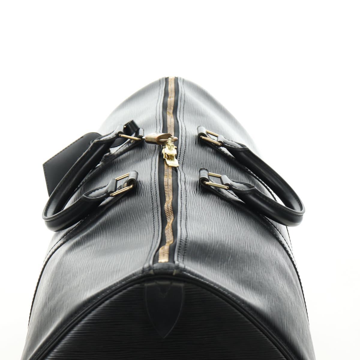 LOUIS VUITTON Epi Keepall 55 Boston Bag Noir Black M42952 LV Auth yk20511SAV