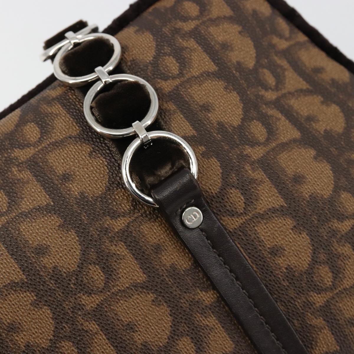 Christian Dior Trotter Canvas Romantic Chain Bag PVC Brown Auth yk20518SAV