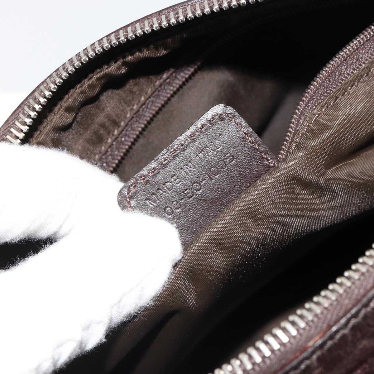 Christian Dior Trotter Canvas Romantic Chain Bag PVC Brown Auth yk20518SAV