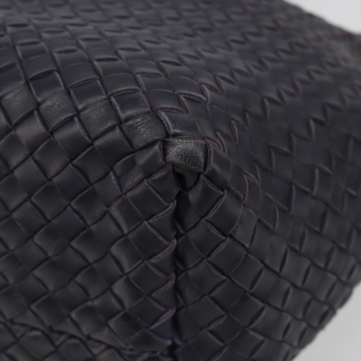 BOTTEGA VENETA INTRECCIATO Cabas PM Hand Bag Leather Purple Gold Auth yk20527SAV