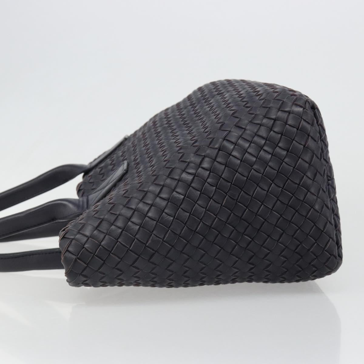 BOTTEGA VENETA INTRECCIATO Cabas PM Hand Bag Leather Purple Gold Auth yk20527SAV