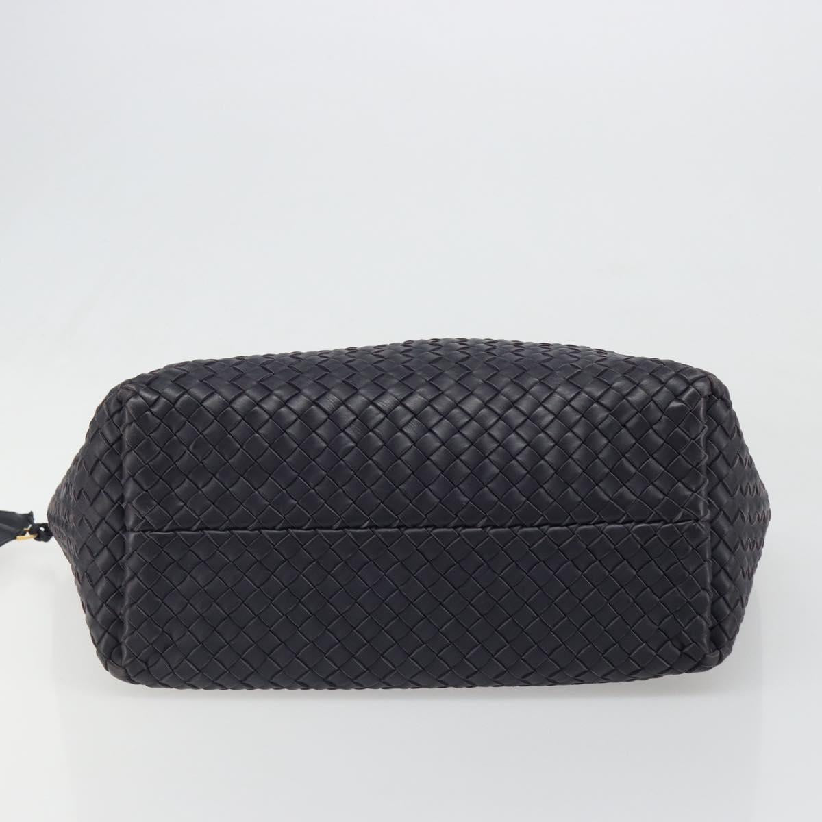 BOTTEGA VENETA INTRECCIATO Cabas PM Hand Bag Leather Purple Gold Auth yk20527SAV