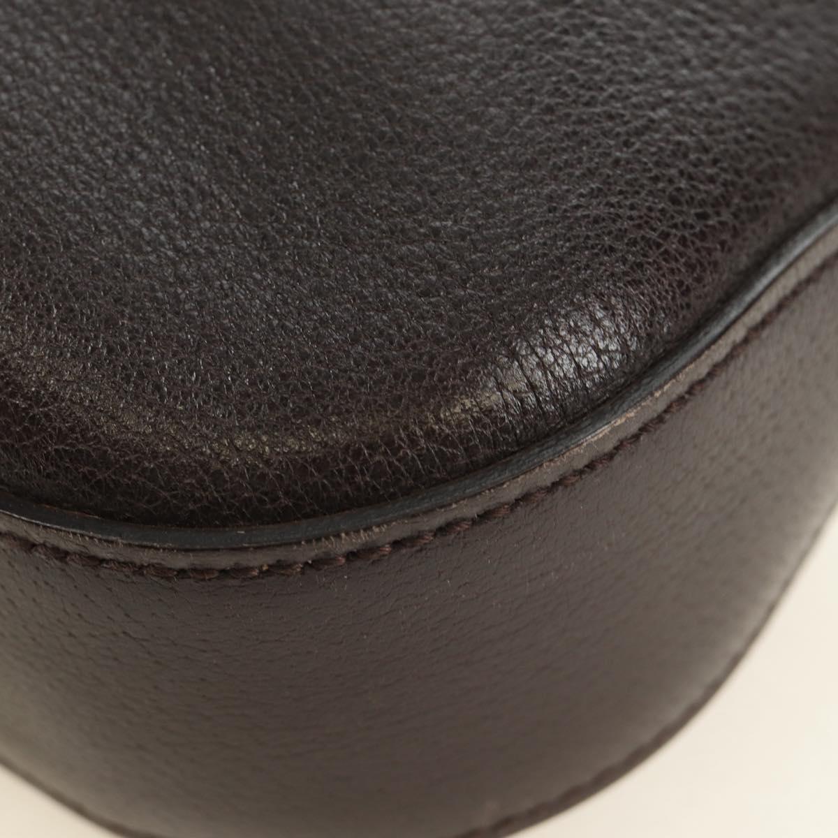 GUCCI New Jackie Web Sherry Line Bag Leather Brown Gold 365458 Auth yk20531SAM