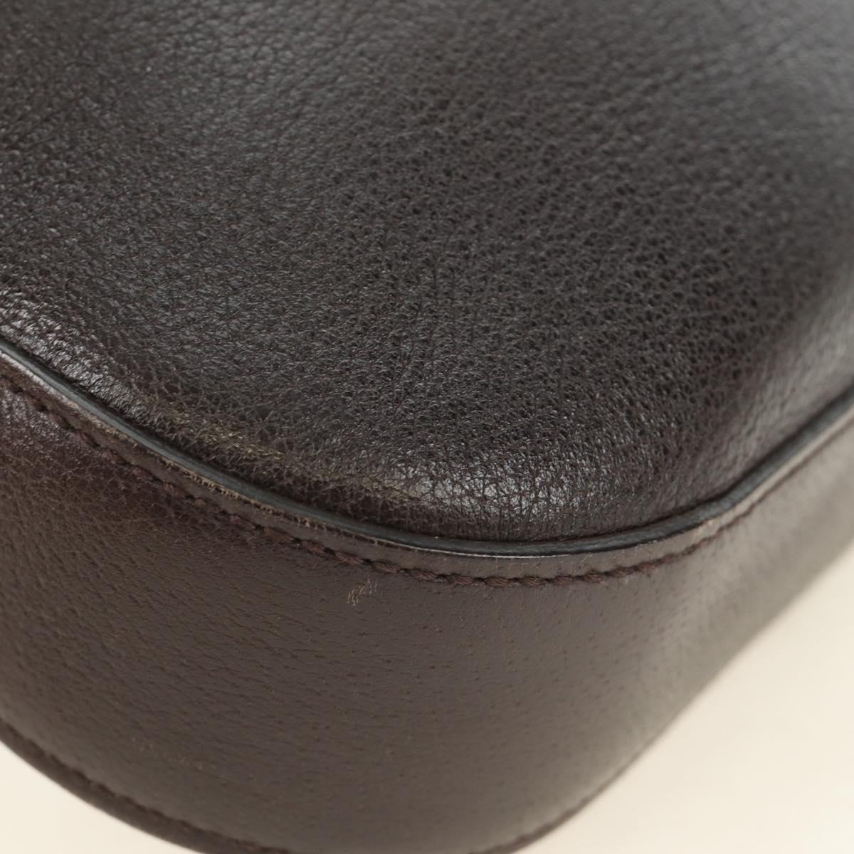 GUCCI New Jackie Web Sherry Line Bag Leather Brown Gold 365458 Auth yk20531SAM