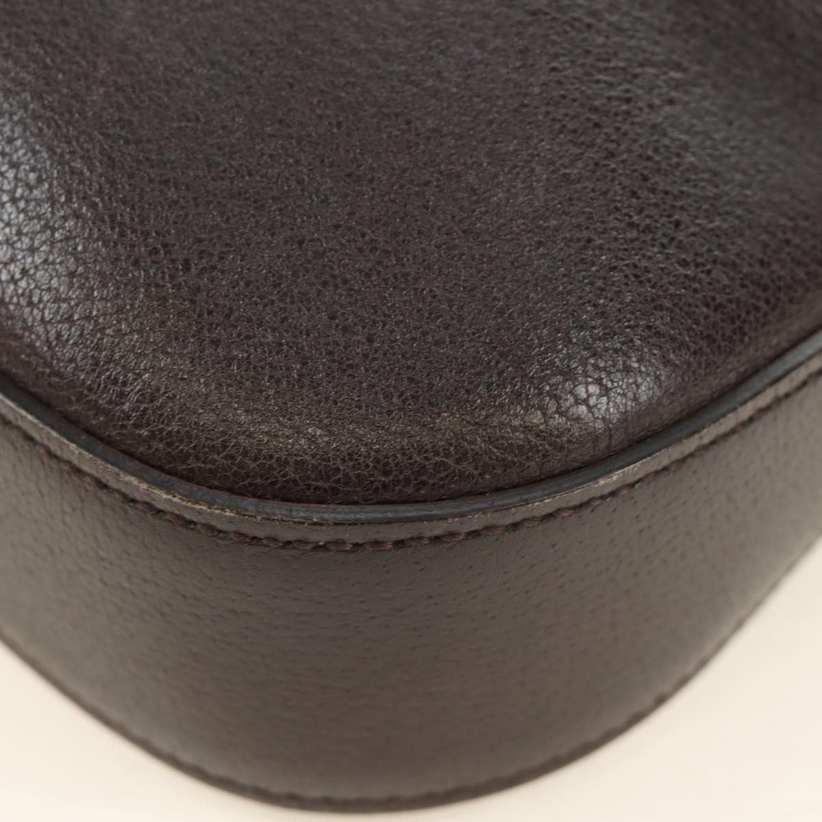 GUCCI New Jackie Web Sherry Line Bag Leather Brown Gold 365458 Auth yk20531SAM