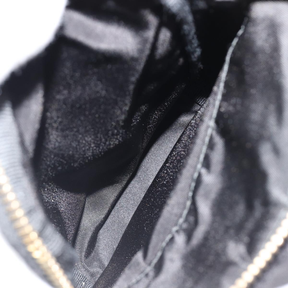 PRADA Backpack Nylon Black Gold Auth yk20532SAV