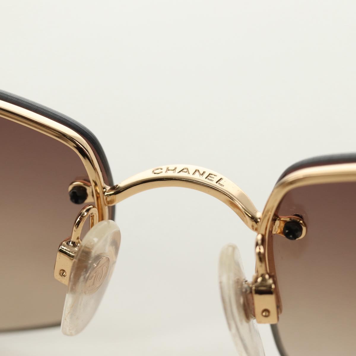 CHANEL Sunglasses Metal Gold CC Auth yk20538M