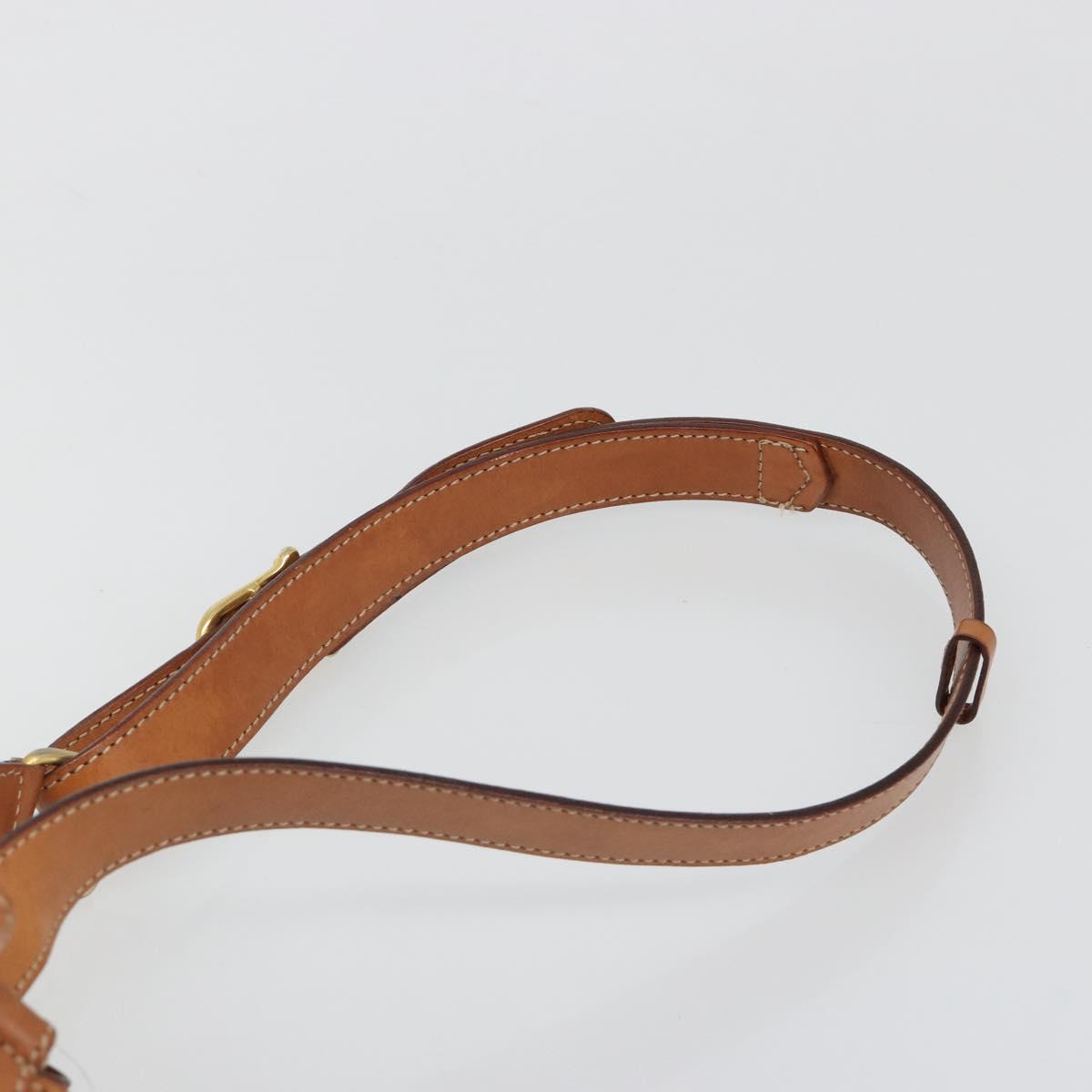 CELINE Macadam Canvas Shoulder Bag PVC Beige Gold Auth yk20544A