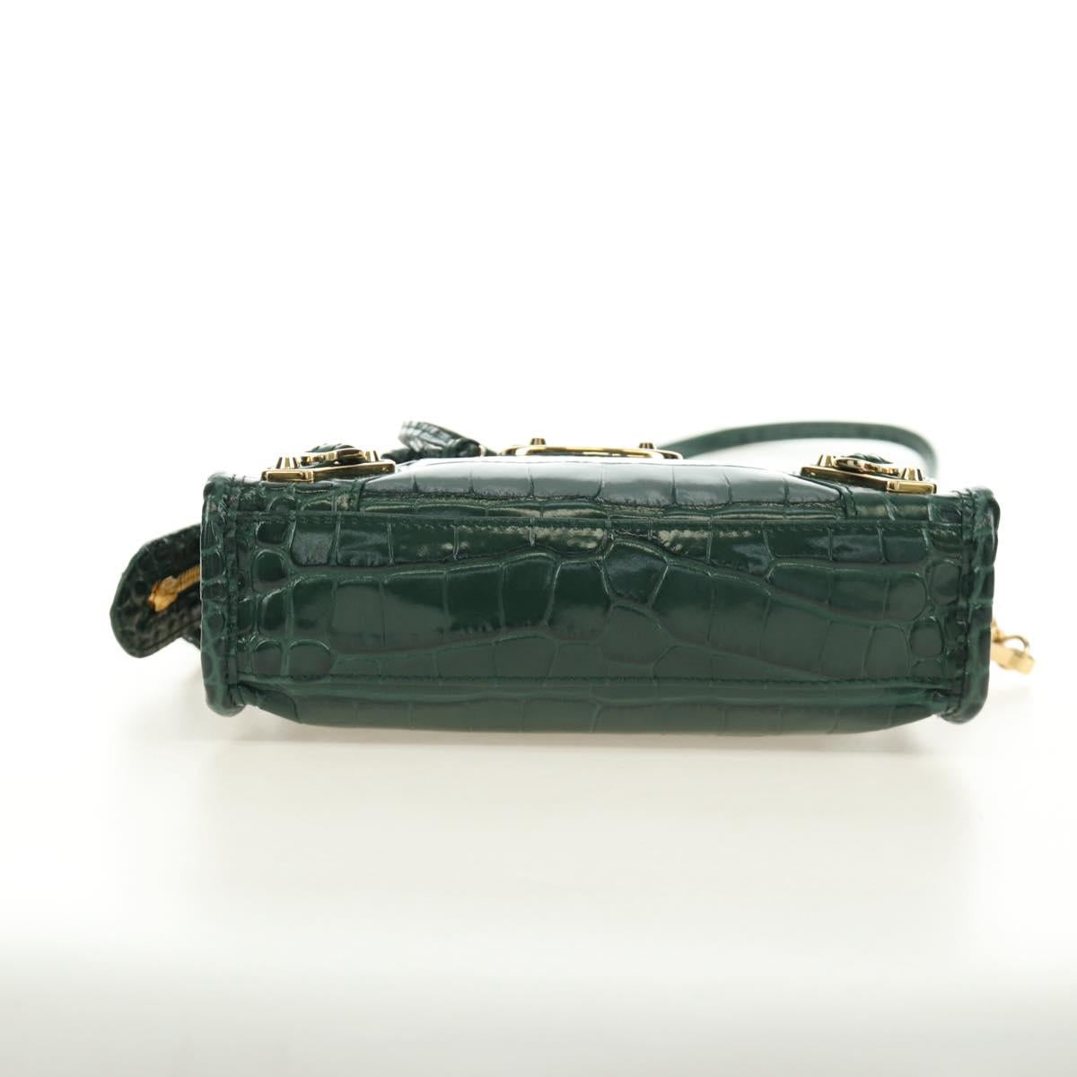 BALENCIAGA Classic Nano City Bag Embossed leather 2way 505982 Auth yk20546SAM
