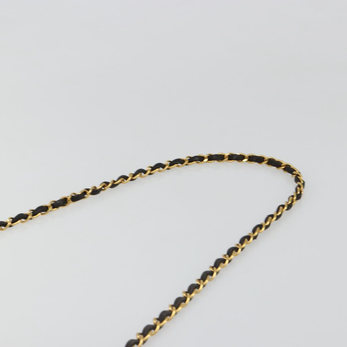 CHANEL Chain Shoulder Bag Lamb Skin Black Gold Matelasse CC Auth yk20568SAV