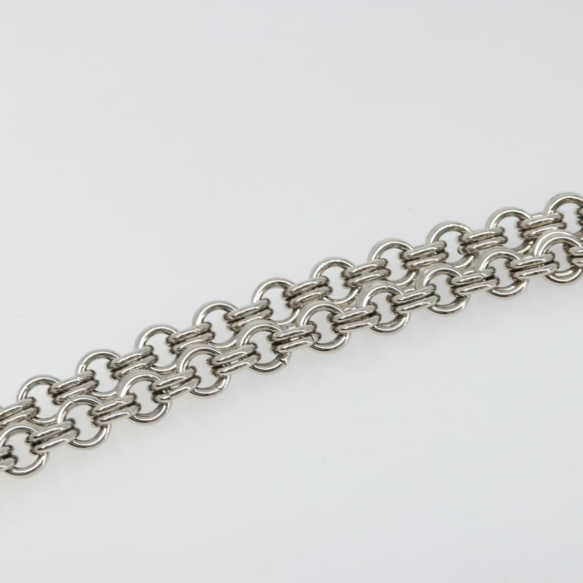 CHANEL Mademoiselle Chain Hand Bag Lamb Skin Black Silver CC Auth yk20577SAV