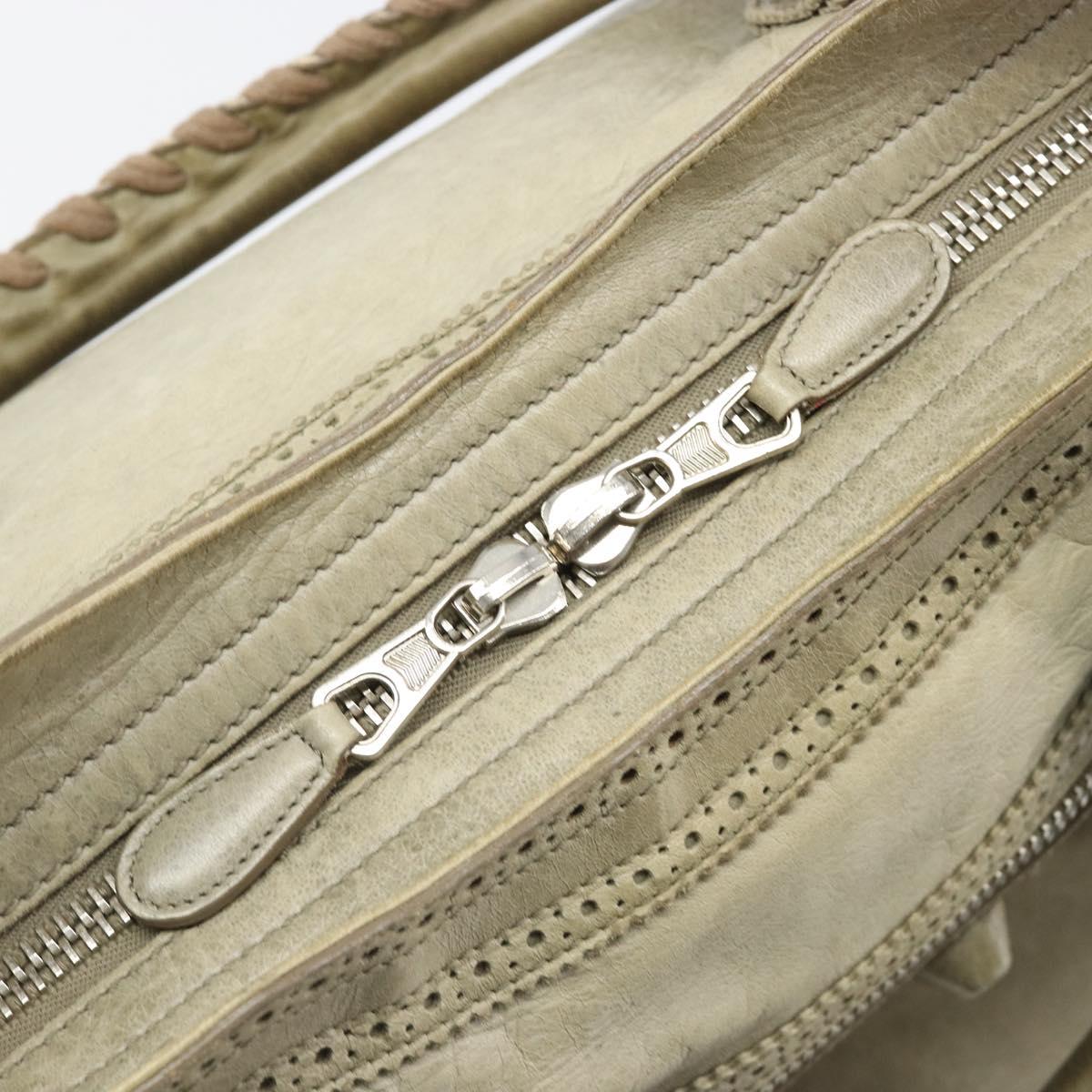 BALENCIAGA The Giant City Bag Leather 2way Gray Silver 204529 Auth yk20579SAV