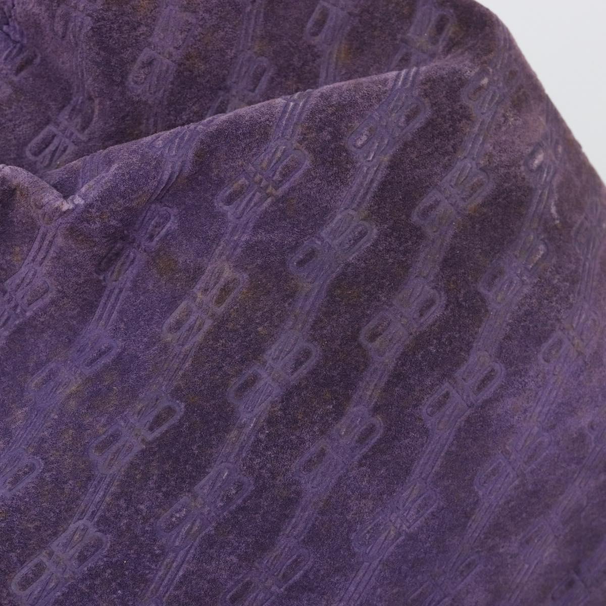 BALENCIAGA Hand Bag Suede Purple Silver Auth yk20590