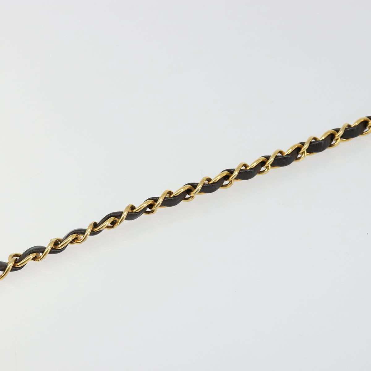 CHANEL Matelasse Chain Shoulder Bag Lamb Skin Black Gold CC Auth yk20591V