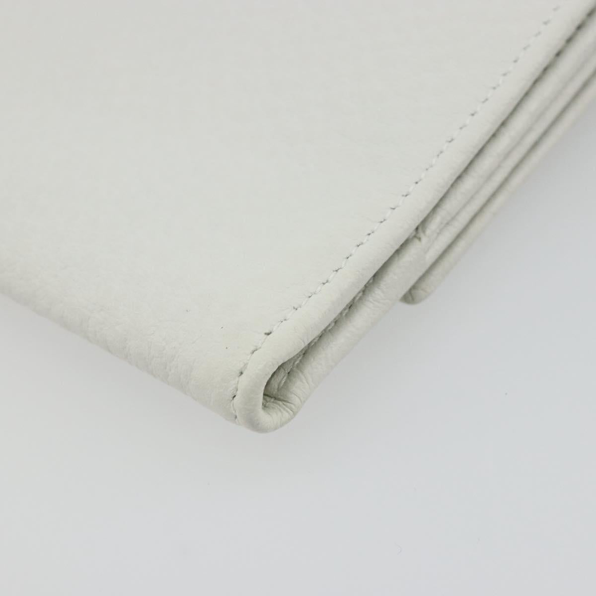 GUCCI Interlocking Sherry Line Wallet Leather White Gold 131020 Auth yk20600A
