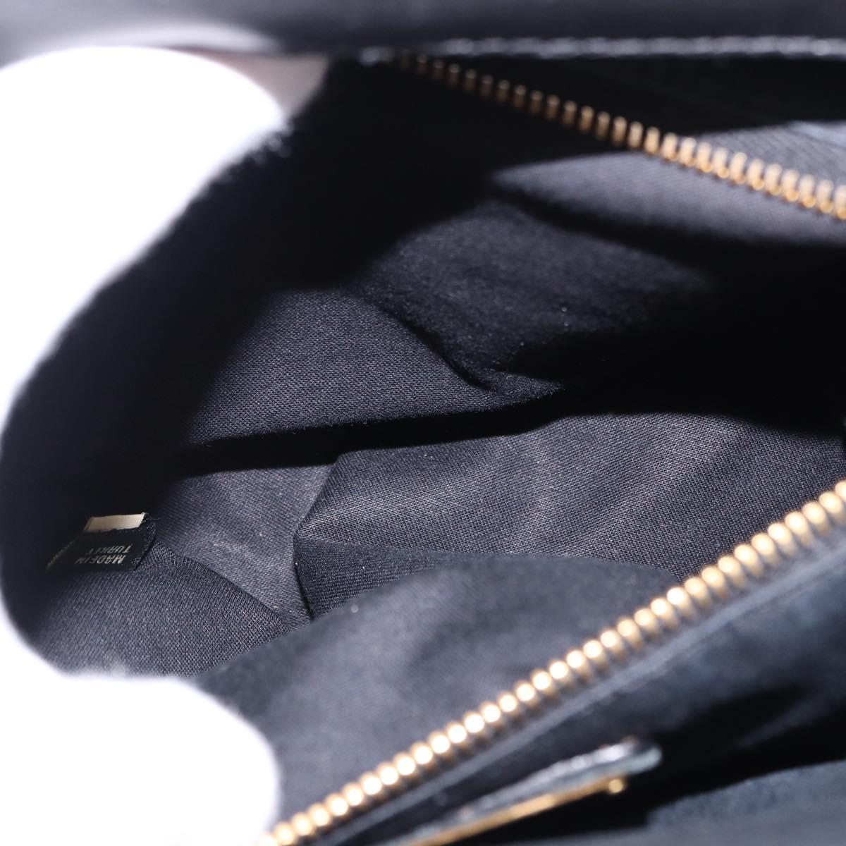 Miu Miu Matelasse Hand Bag Leather Black Gold Auth yk20609SAM