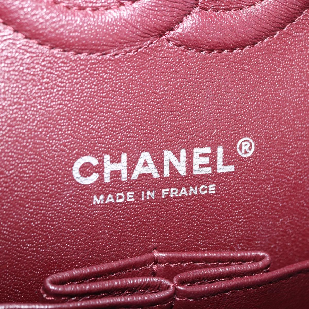 CHANEL Chain Matelasse 25 Bag Caviar Skin Black Silver CC Auth yk20612SM