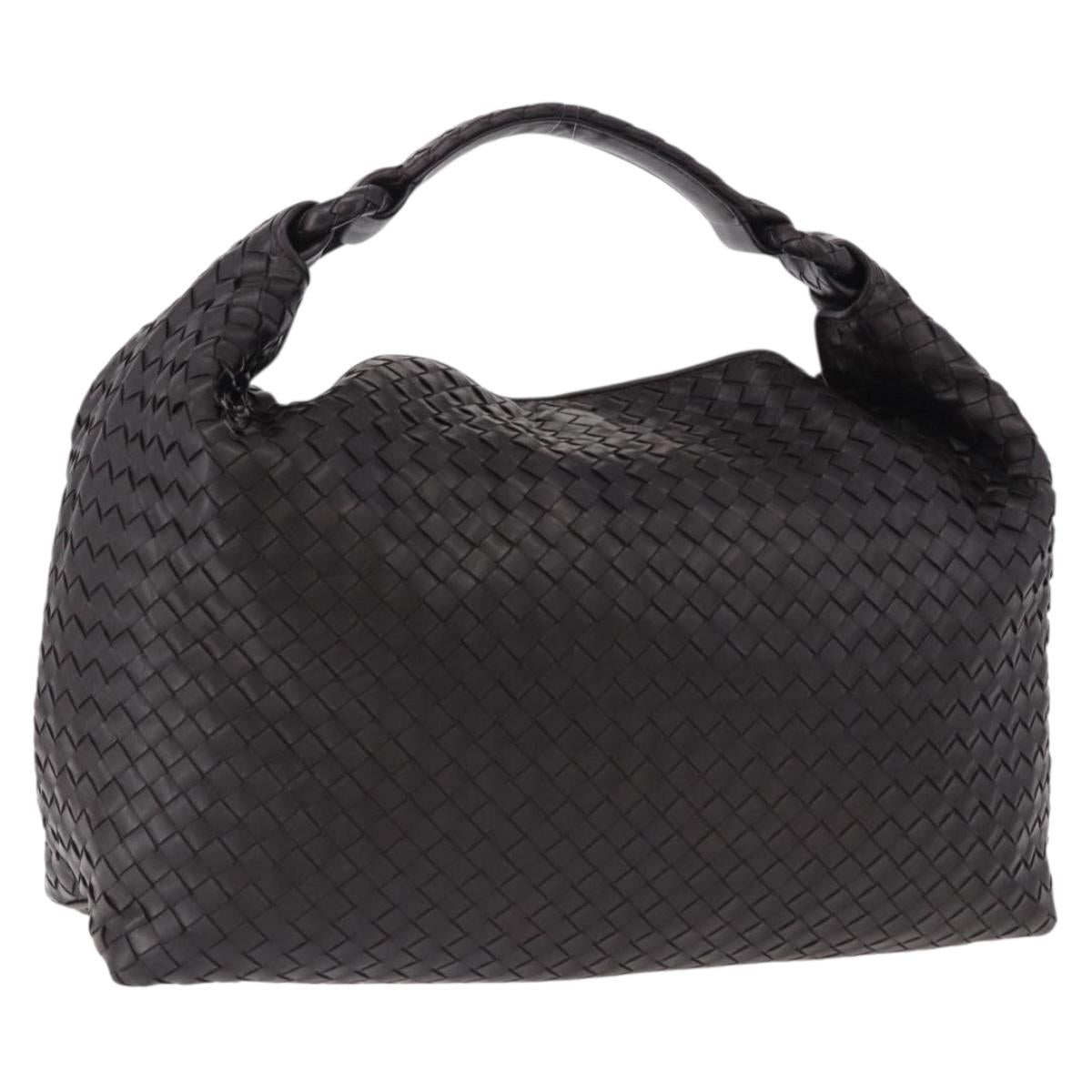 BOTTEGA VENETA INTRECCIATO Hobo Bag Leather Brown 172918 Auth yk20618SAV