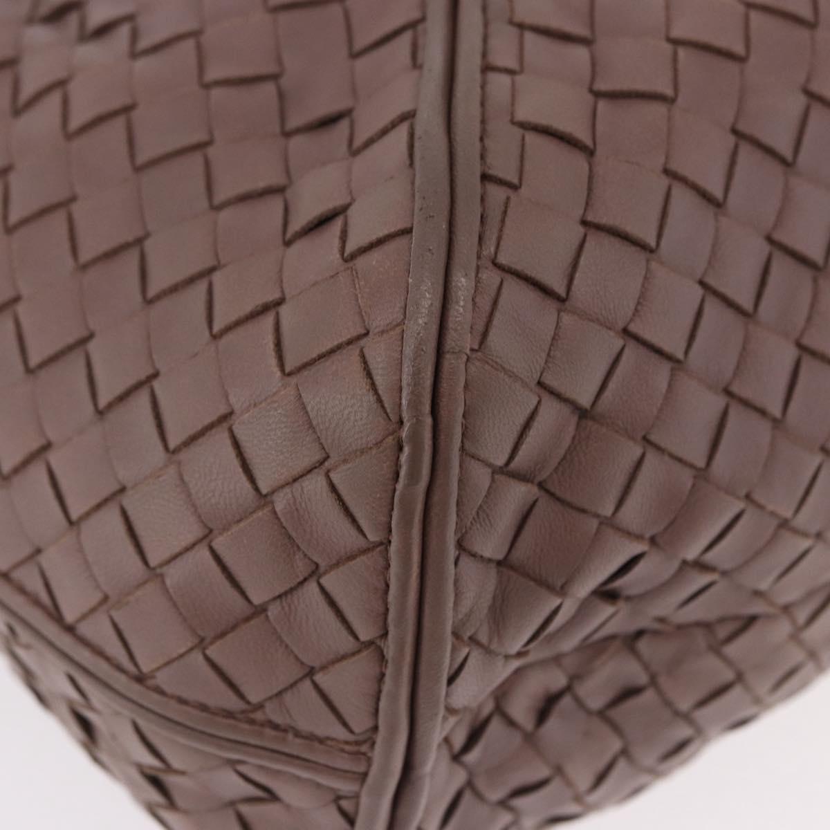BOTTEGA VENETA INTRECCIATO Shoulder Bag Leather Brown 215441 Auth yk20621SAV