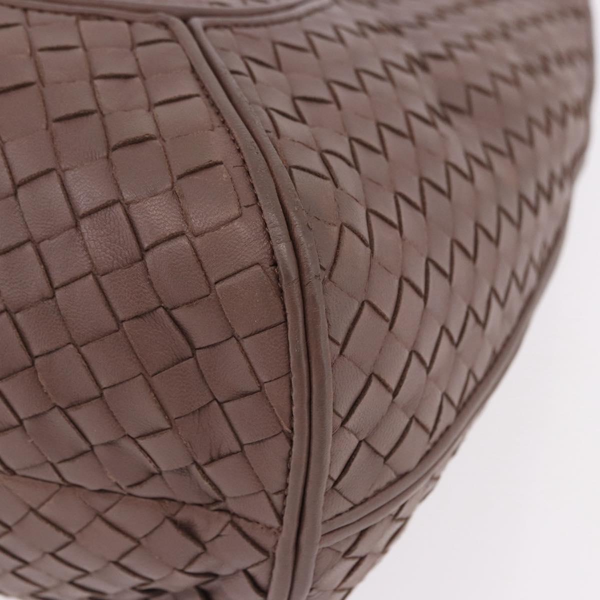 BOTTEGA VENETA INTRECCIATO Shoulder Bag Leather Brown 215441 Auth yk20621SAV