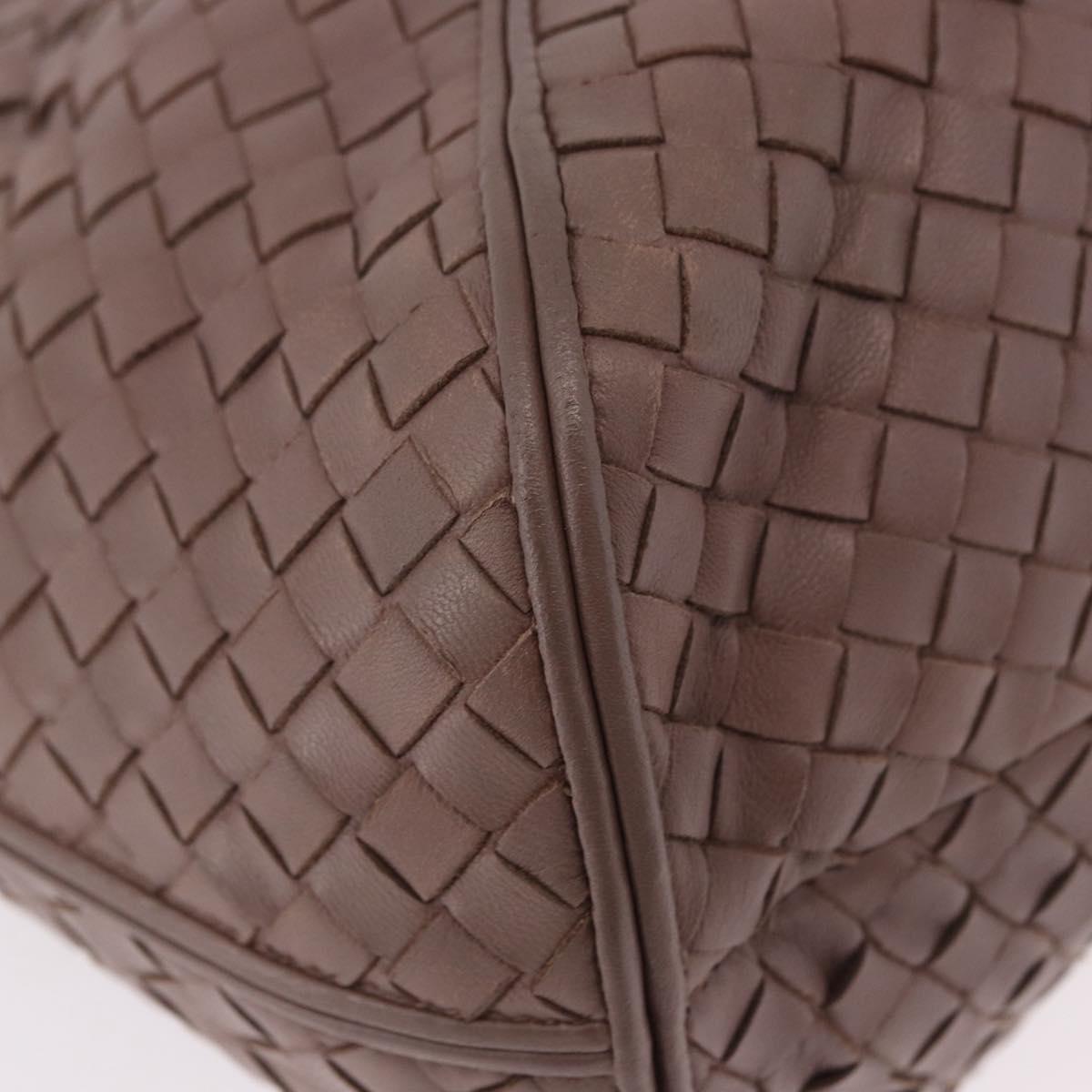 BOTTEGA VENETA INTRECCIATO Shoulder Bag Leather Brown 215441 Auth yk20621SAV