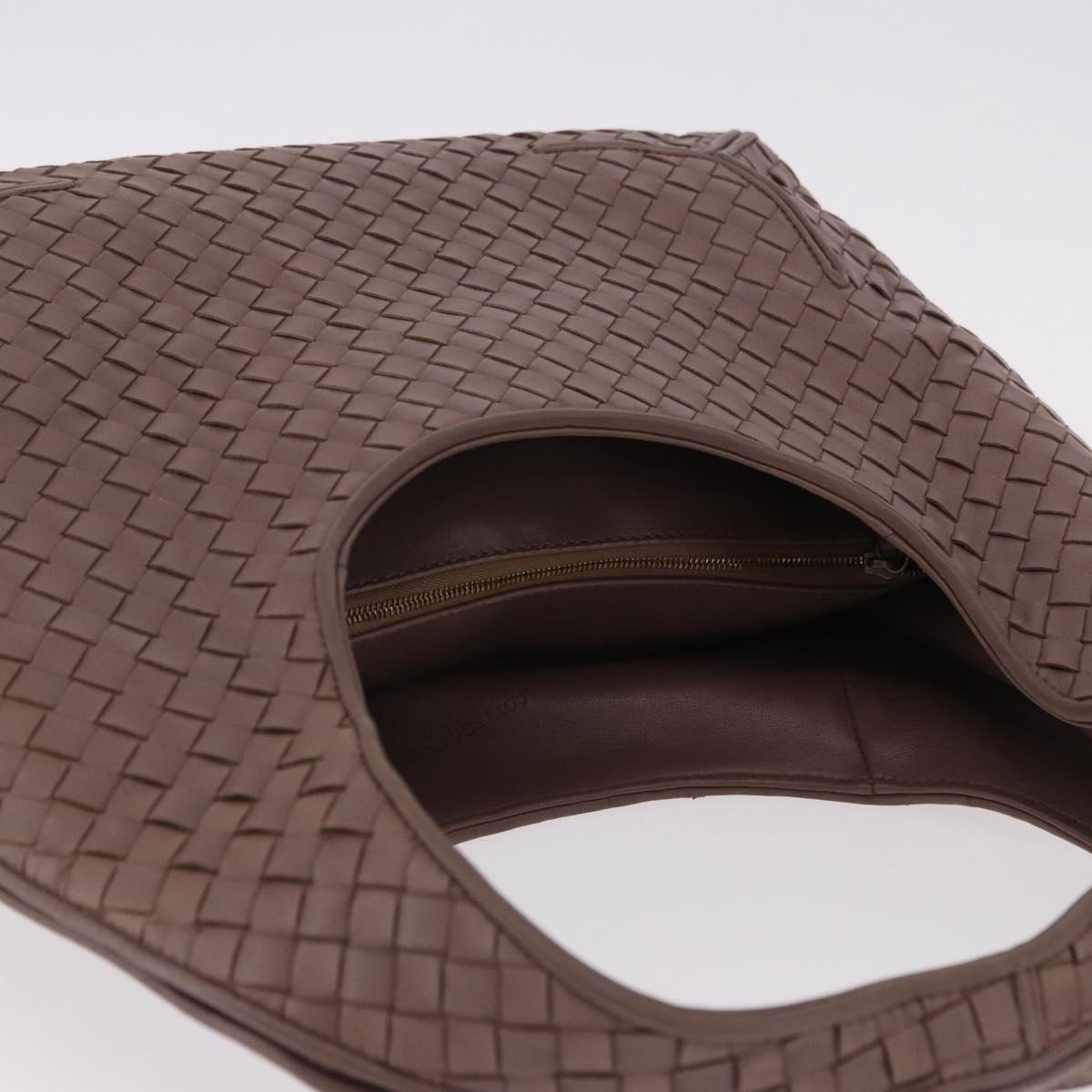 BOTTEGA VENETA INTRECCIATO Shoulder Bag Leather Brown 215441 Auth yk20621SAV