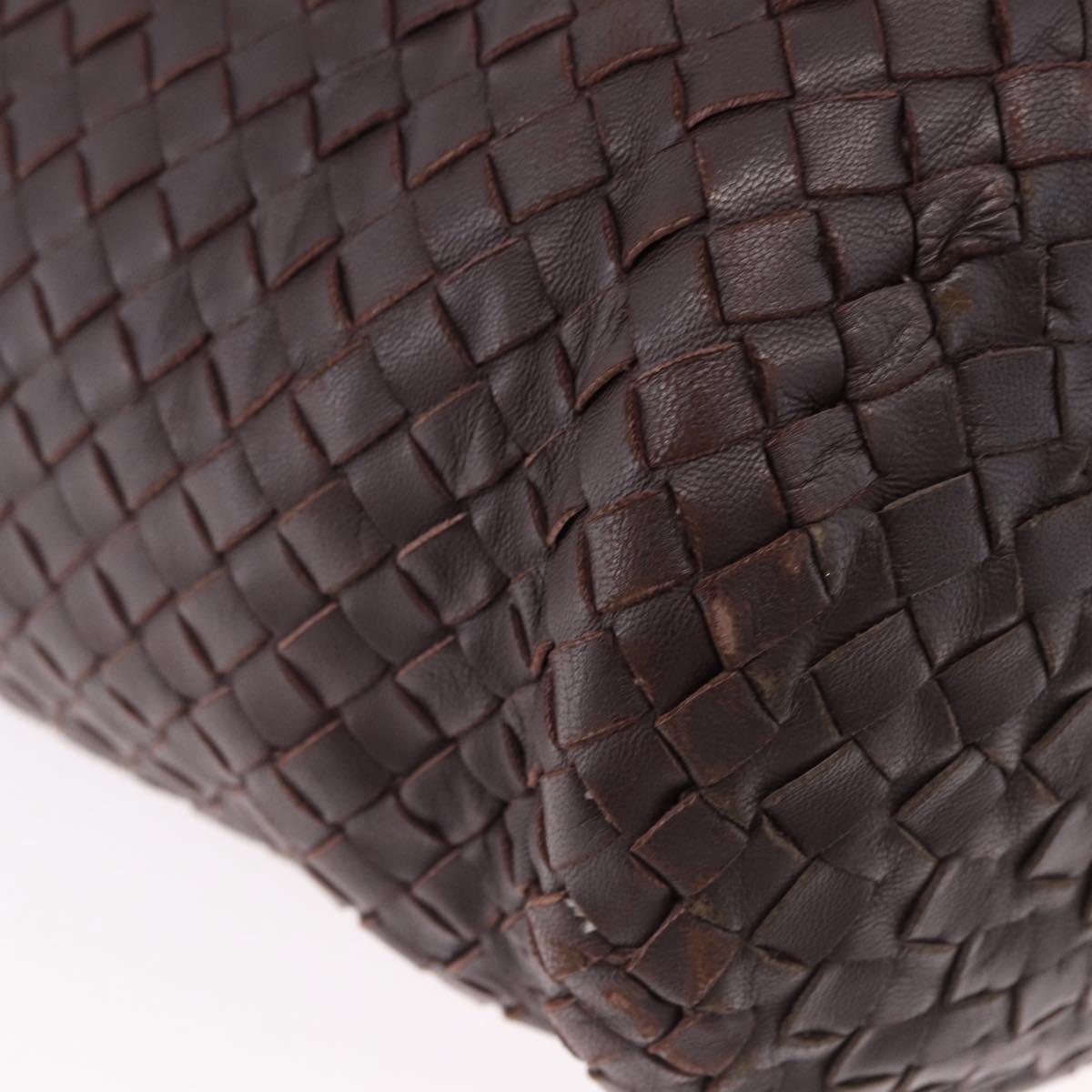BOTTEGA VENETA INTRECCIATO Shoulder Bag Leather Brown 255691 Auth yk20622A