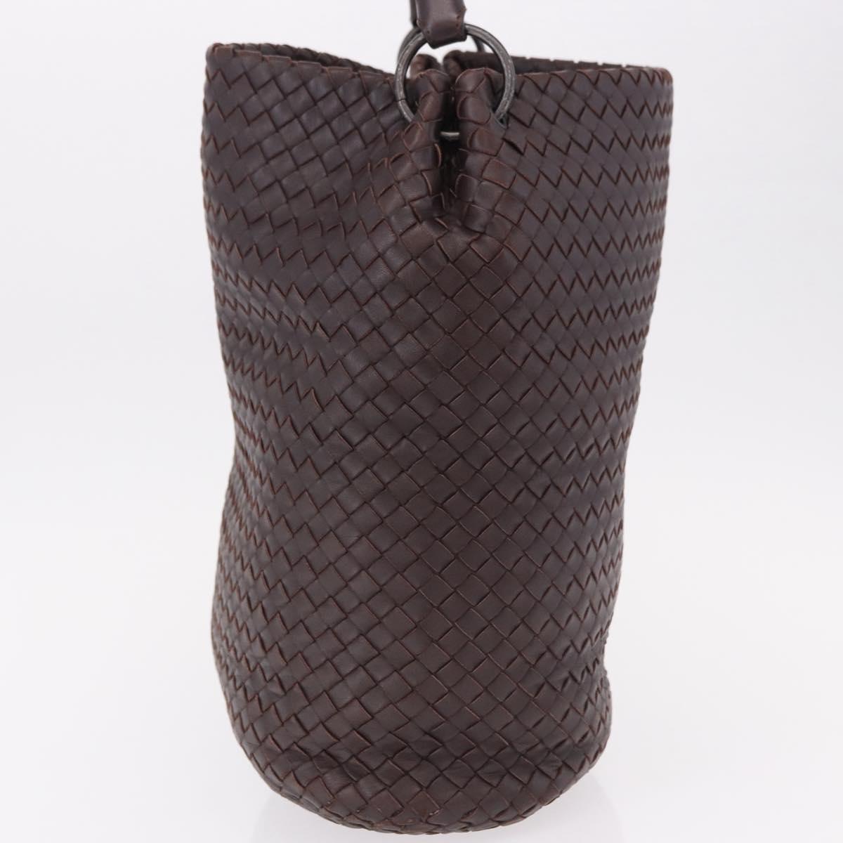 BOTTEGA VENETA INTRECCIATO Shoulder Bag Leather Brown 255691 Auth yk20622A