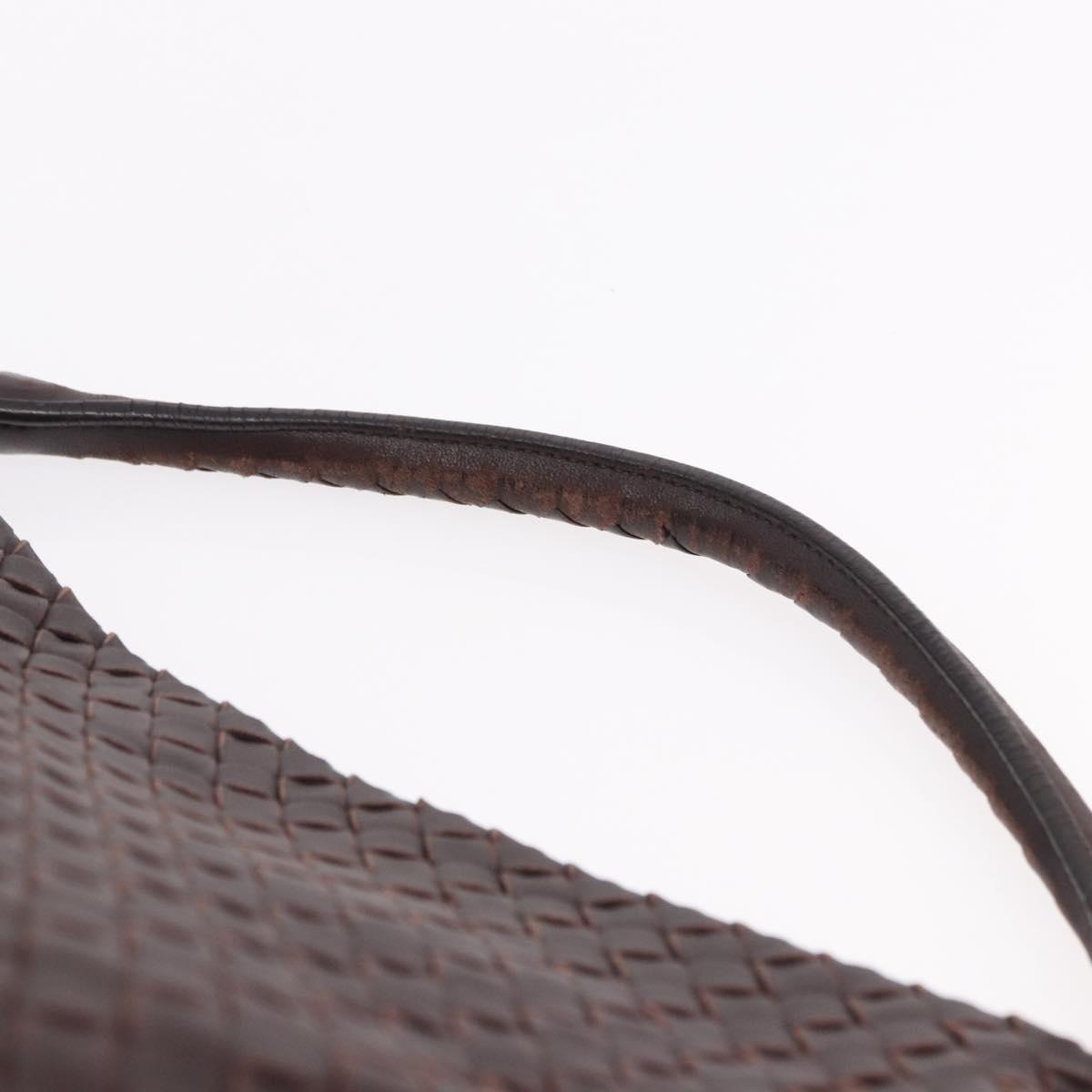 BOTTEGA VENETA INTRECCIATO Shoulder Bag Leather Brown 255691 Auth yk20622A