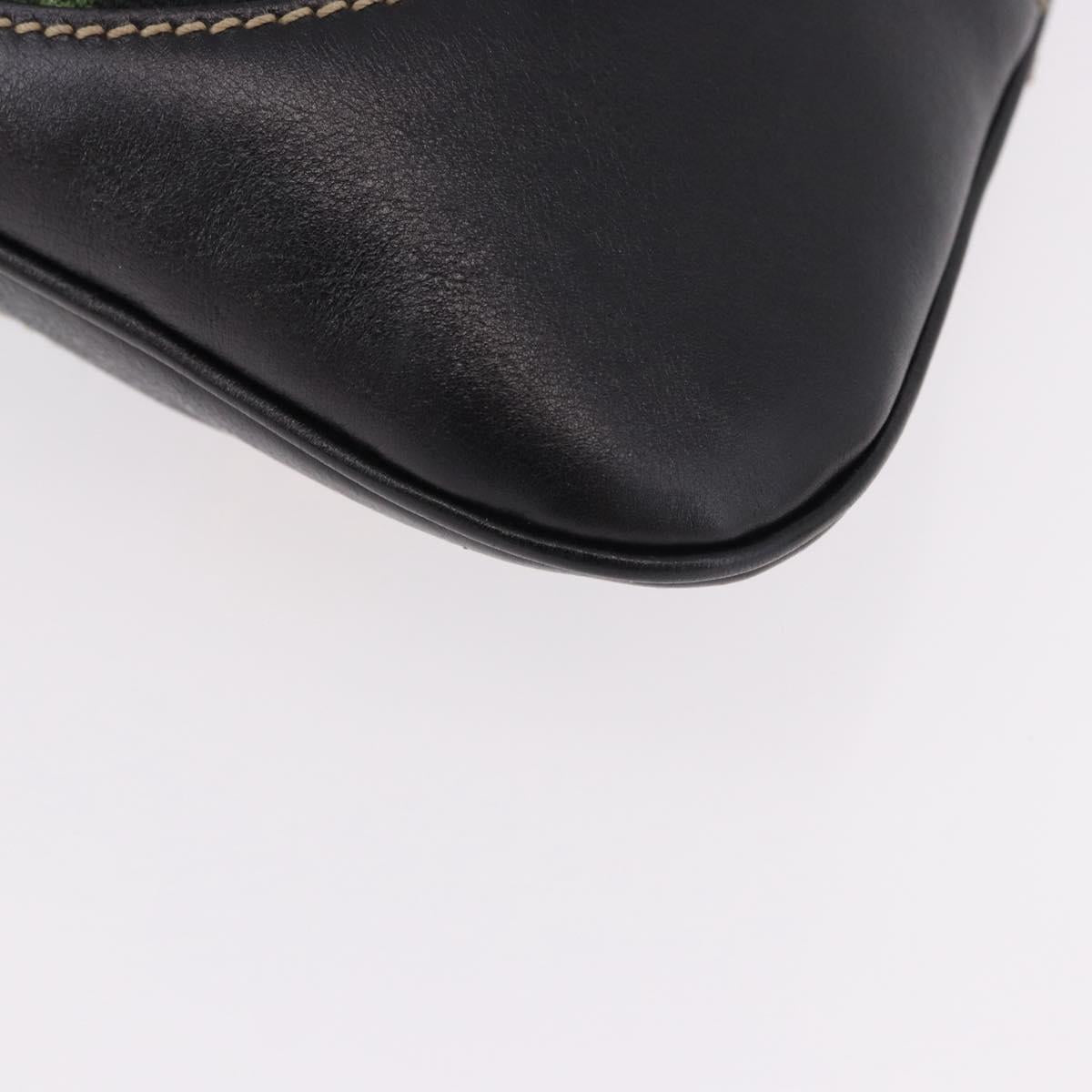 GUCCI Jackie Flora Shoulder Bag Canvas Black Gold 153029 Auth yk20625SAV