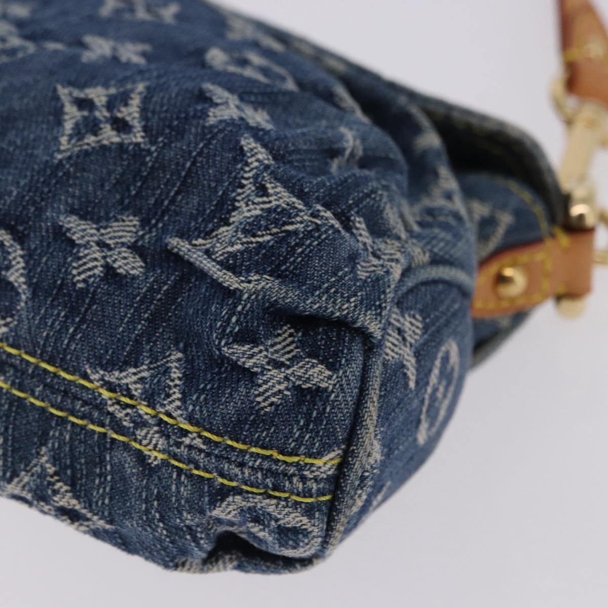 LOUIS VUITTON Monogram Denim Mini Preity Blue M95050 LV Auth yk20634SAM