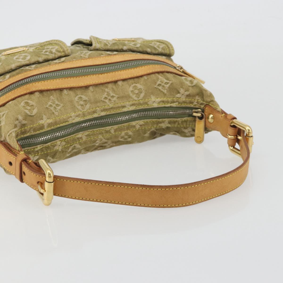 LOUIS VUITTON Monogram Denim Buggy PM Shoulder Bag Khaki M95213 LV Auth yk20636V