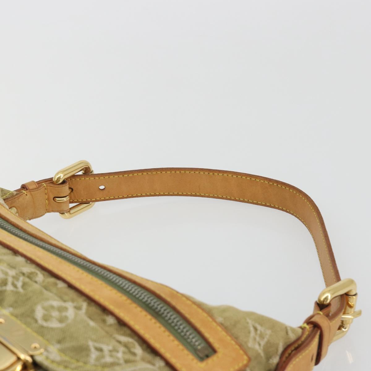 LOUIS VUITTON Monogram Denim Buggy PM Shoulder Bag Khaki M95213 LV Auth yk20636V