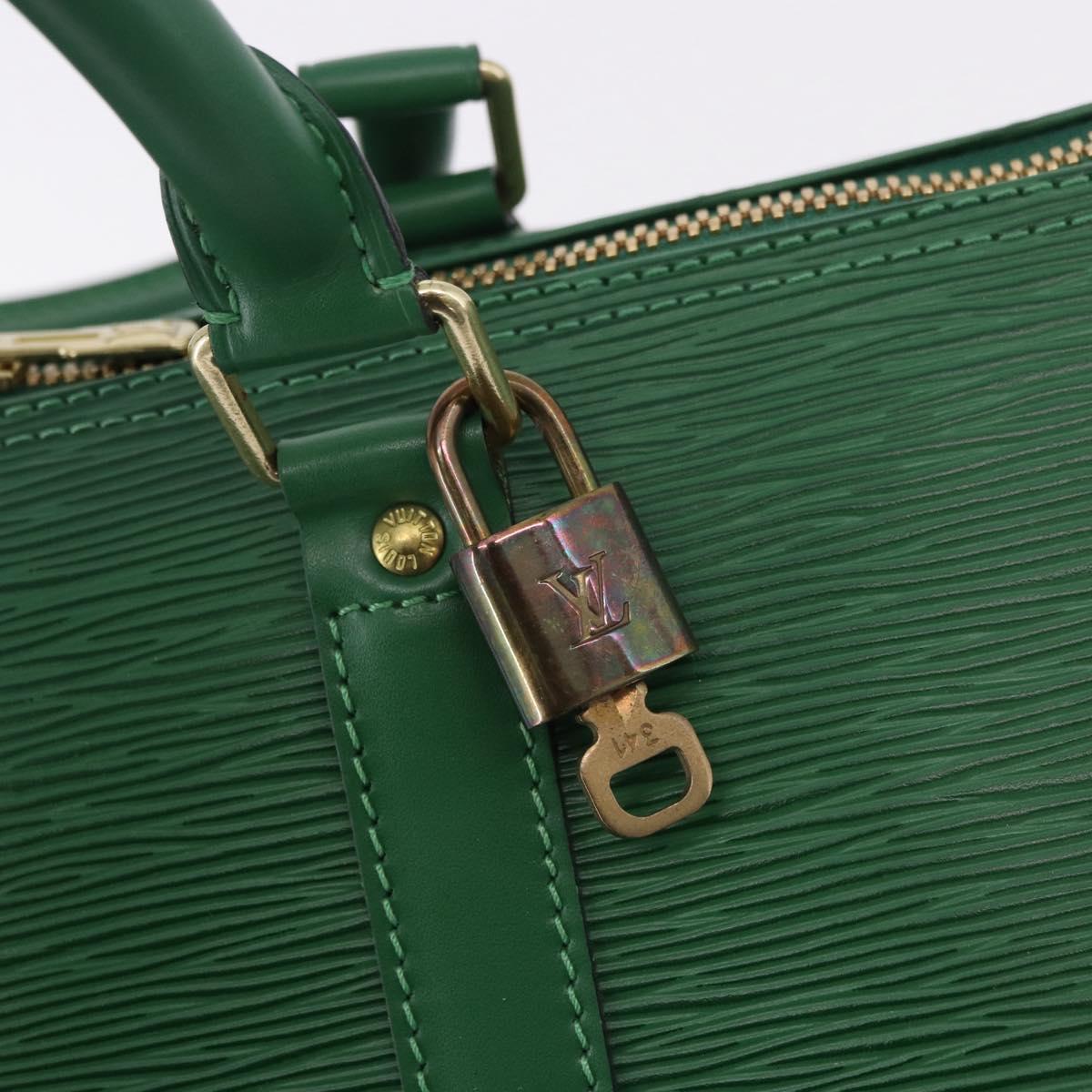 LOUIS VUITTON Epi Keepall 50 Boston Bag Green M42964 LV Auth yk20639SAV