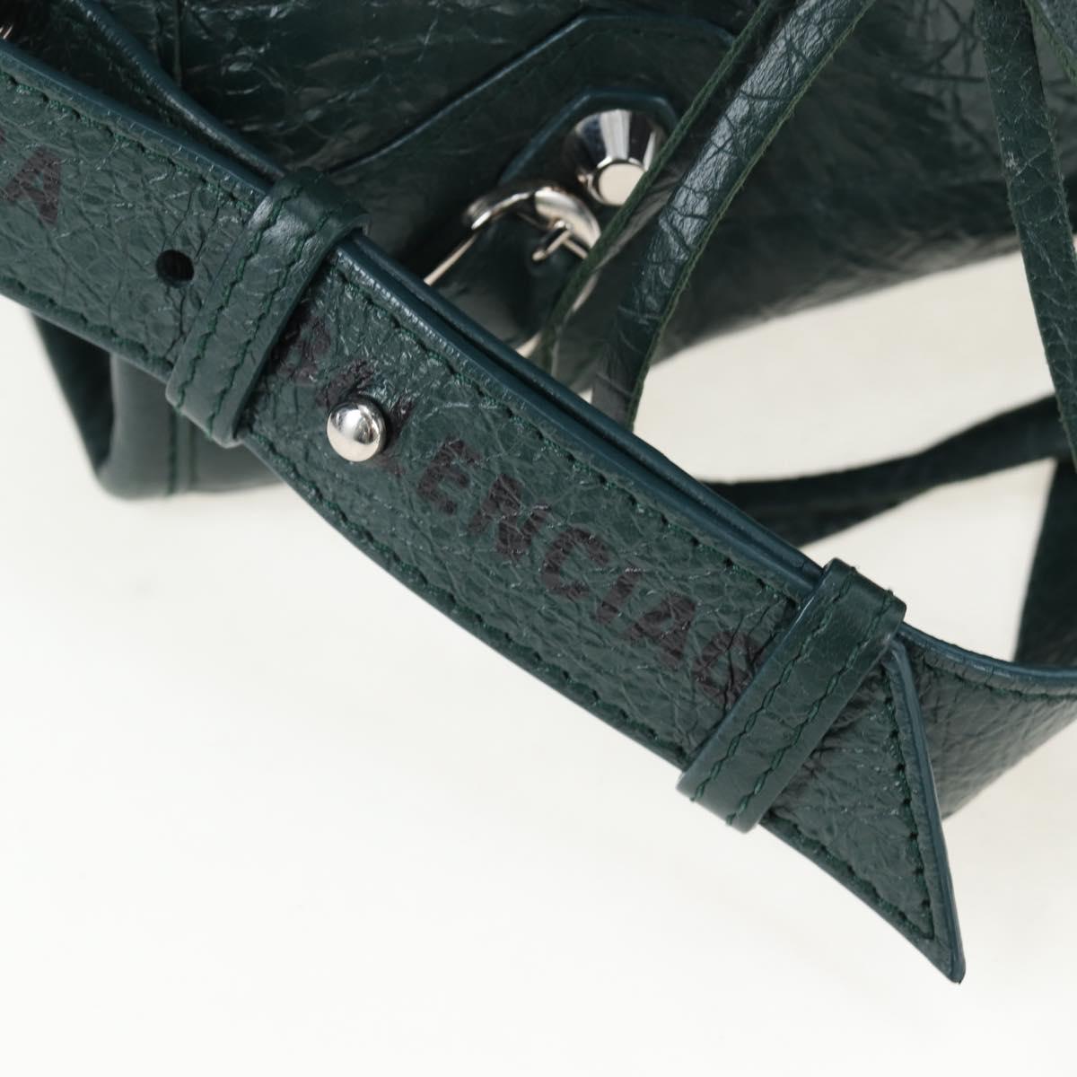 BALENCIAGA Classic City Leather 2way Green Silver 431621 Auth yk20640SAM