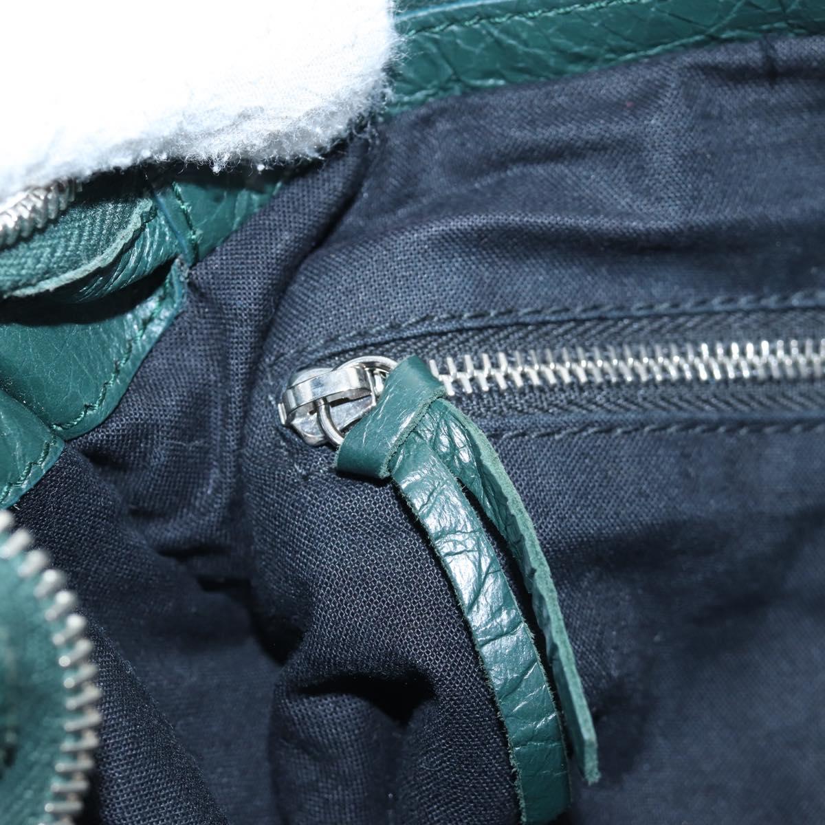 BALENCIAGA Classic City Leather 2way Green Silver 431621 Auth yk20640SAM